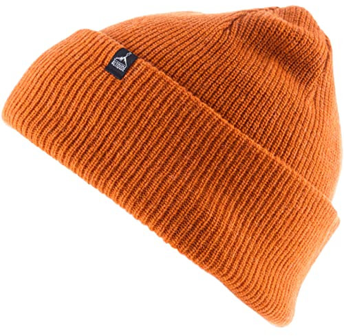 ALTIDUDE Merino Mütze - Hermit - Funktions Beanie Unisex - Strickmütze 100% Merino Liner Farbe Orange