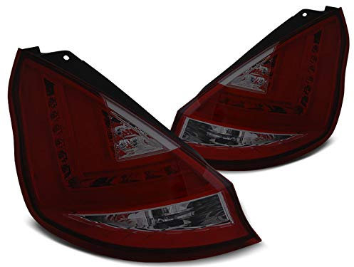 Für Ford Fiesta MK7 2012-2016 HB Facelift LED Lightbar Rückleuchten in rot matt