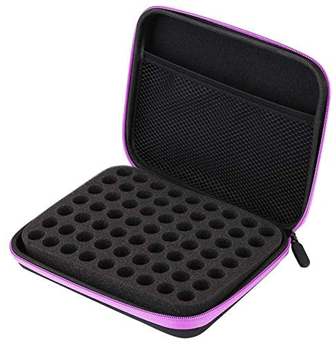 HERCHR Aufbewahrung Für Ätherische Öle, 63 Gitter Tragetasche Für Ätherische Öle, Reisetasche Hartschalenkoffer, Ätherische Öle Aufbewahrung, Ätherische Öle Tasche Organizer Für Ätherische Öle