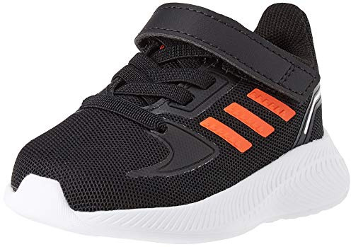 adidas Unisex Baby Runfalcon 2.0 Running Shoe, Core Black True Orange Cloud White, 24 EU