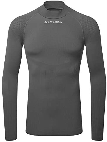 Altura Unisex Tempo Seamless Long Sleeve Thermal Cycling Baselayer - Charcoal - Large/X-Large