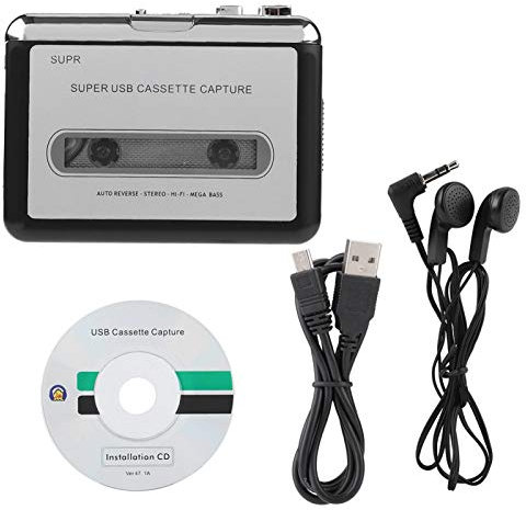 Cassette to MP3 Player,Portable Personal Voice Audio Cassette Recorder Digital Tape to MP3 Converter USB Cassette Adapter,Tape Player Captures MP3 Audio Music Compatible with Laptops,Computers