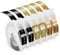 Prägeband Kompatibel mit Dymo Prägegerät Etiketten 9mm Omega Etikettenband 3D Kunststoff Vinyl-Prägeetiketten Schwarz/Gold/Champagner Gold Kompatibel mit Dymo Omega und Junior Prägegerät, 6 Rollen