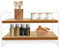 Lacusmall Book Shelf, Bookshelf Storage Unit 2 Tier Desk Shelf Multipurpose Freestanding Home and Office Supplies Storage Display Rack(Burlywood Board)