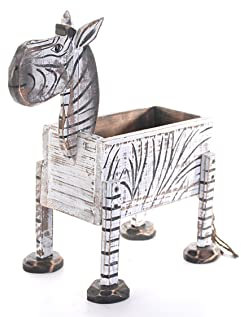 Wackadoo Blumentopf Zebra Übertopf Pflanzkorb Pflanzgefäß Topf Deko Wohndeko Garten Indoor Frühlingsdeko