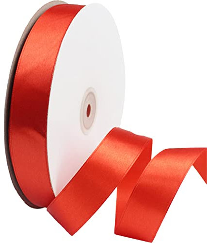 CC wonderland zone Satinband Rot(25m lang x 100mm breit) Dekoration Geschenkband,Schleifenband Dekoband Stoffband für Hochzeit