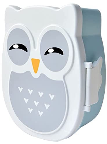 Brotdose Kinder Brotdose Mit Fächern Brotzeitbox Cartoon Brotdose Mit Trennwand Auslaufsichere Brotzeitbox Vesperdose Frühstücksbox Snackbox Lunchbox Bento Box Mikrowelle Heizung Eule Jungen Mädchen