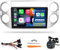 2+64G Android Autoradio für VW Tiguan 2010-2016, Wireless Carplay und Android Auto, 9 Zoll 2,5D Touchscreen Radio, GPS WiFi HiFi FM Bluetooth Lenkradsteuerung + AHD Rückfahrkamera und Mikrofon