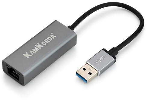 KamKorda Ethernet to USB | Network Adapter | USB to Lan Ethernet Adapter | RJ45 to USB3.0 | for Laptop PC Switch