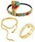 HIFOT 3 Stk Ägyptisches Kostümzubehörset - Kleopatra Kostüm Kopfbedeckung Armreif Gold Choker Kette Gold Damen Cleopatra Kostüm Damen Ägyptische Königin Schlangen Kette Ägyptischer Schmuck Kopfschmuck
