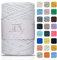 Makromecity, Cotton Macrame Cord 2mm x 195 Yards (590 feet) 2mm Recycled Cotton Crochet Yarn for Macrame Art & Crafts for Wall Hangings, Bags, Underplate, Rug (25 Colors Available) (White)