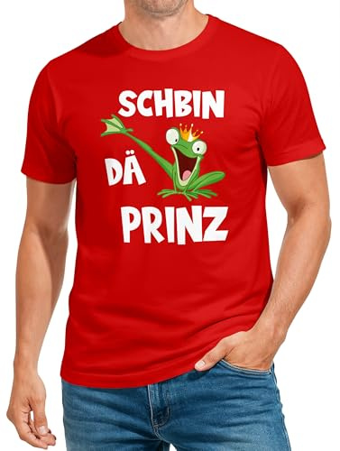 MoonWorks® Herren T-Shirt Fasching Karneval Frosch Prinz Kostüm Verkleidung Last Minute Faschingskostüme Männer Funshirt