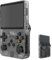R36S - Consola de mano de videojuegos retro, pantalla IPS de 3,5 pulgadas, reproductor de vídeo, tarjeta TF de 64 GB, más de 10 000 juegos, sistema Linux de código abierto, negro