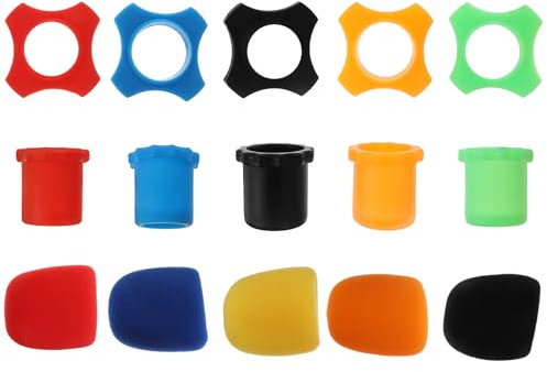 JOINPAYA 15St Mikrofonzubehör Anti-Roll-Ring für das Mikrofon Schaumstoffgehäuse Mikrofon-Windschutz Mikrofon verwacklungssicherer Ring kabellos Windschutzscheibe Mikrofonabdeckung Schwamm