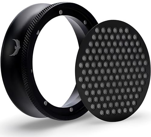 KNODOS Juego de embudo dosificador magnético de 58 mm para espresso y pantalla de disco, anillo dosificador de café y filtro compatible con cesta de portafiltro de 58 mm, accesorios de máquina de