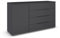 möbelando Sideboard >Modesty< in grau metallic aus Holzwerkstoff - 140x81x42cm (BxHxT)