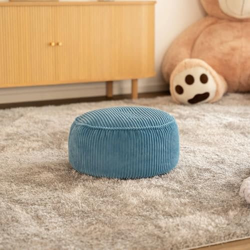 Home Deluxe Sitzsack Hocker Calm - Blau 42 x 42 x 25 cm