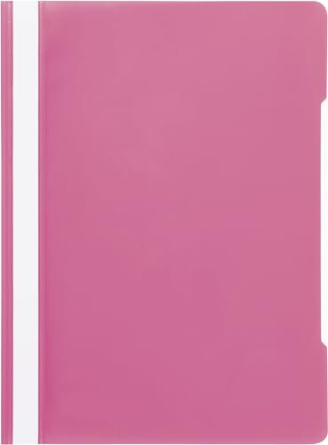 Papiertiger Schnellhefter Marke Brunnen PP für Schule und Büro (Schulqualität, Pink, 10er Pack)