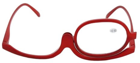 Magnipateur de lunettes de maquillage avec des lunettes de degré rabattre les lunettes de maquillage cosmétiques Cosmeglass Cosmetic General pour les femmes maquillage ou lisez, maquillez des verres