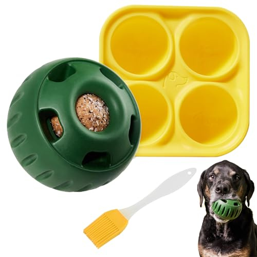 Qaestuan Balle à Lécher pour Chiens, Jouet pour Chien, Jouet à Mâcher Pupsicle pour Chien, Jouet à Mâcher pour Distributeur de Nourriture pour Chien Distributeurs de Friandises Interactifs pour Chien