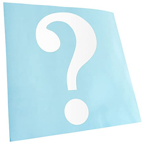 Kiwistar - Autoaufkleber - Weiß - 17x10cm Fragezeichen Piktogramm Aufkleber für Auto, Laptop, Fahrrad, LKW, Motorrad Mehrfarbig JDM Decal Racing