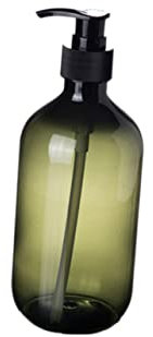 TOVINANNA Bouteille Distributrice Shampoing Verte Pompe Améliorée Étanche Rechargeable pour Lotion Savon Liquide