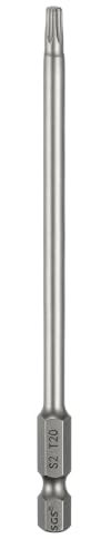 sourcing map T20 Torx Head Screwdriver Bit 1/4 Hex Shank 4.3 (110mm) Long Magnetic No Hole Tip Tamper Proof 6 Point Star Screw Driver Drill Bits S2 Steel Industrial Power Screwdrivers