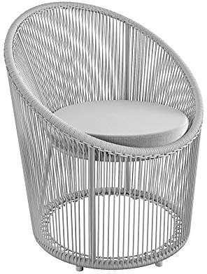 Taura Resin Lounge Chair Outdoor Light Grey, 68x70x78cm (DxWxH)