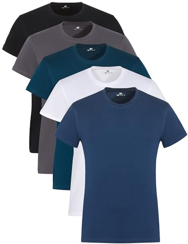Lower East Le H Rundhals T-Shirt, 5er Set