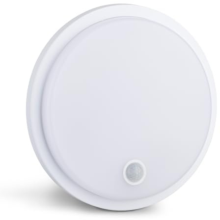 SEBSON LED Außenleuchte mit Bewegungsmelder und Dauerlicht, dimmbar | 3 Lichtfarben 3000K/4000K/6500K, Wandleuchte 18W IP65, PIR Sensor 9m/ 140°