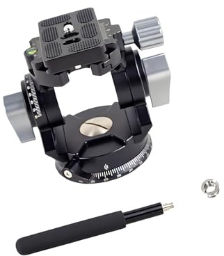 Professional video pan/tilt head with hydrostatic pressure attenuation, outdoor shooting camera mount that enables smooth tilt from 80° to +90°