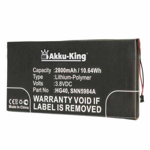 Akku-King Akku kompatibel mit Motorola HG40 - Li-Polymer 2800mAh - für Moto G5 Plus, G5 Plus Dual SIM, G5 Plus Dual SIM TD-LTE, XT1677, XT1681, XT1683