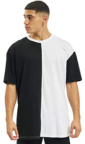 Urban Classics Men's Oversize Harlequin Tee, Black/White, XXL