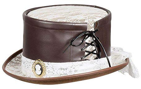 Boland 54539 Hut Steambride, Braun/Weiß