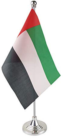 GentleGirl. Tischflagge der Vereinigten Arabischen Emirate, kleine Mini-Flagge, Büro-Tischflagge auf Ständer mit Ständer, internationale Festival-Dekoration, UAE-Themenparty-Dekoration,