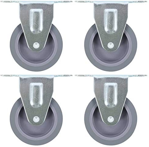 vidaXL Fixed Casters 4 pcs 75 mm