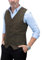 Solove-Suit Herren Casual Freizeit AnzugWeste Plaid Tweed Slim Fit Weste for Hochzeits-Trauzeugen(Coffe,M)