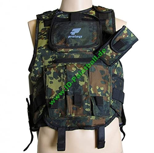 Paintball Weste pt-Field Flecktarn Unisize