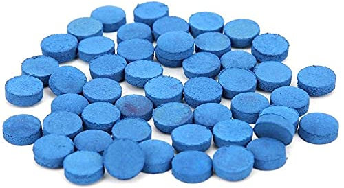 Alomejor Billard Queue Tipps 50 Stück Snooker Cue Tipps Billard Pool Stick Ersatztipps Blue Pool Cues für Billard Snooker Zubehör(10mmm)