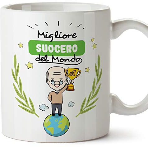 Mugffins Tazza Suocero -Famiglia Mondo -Idee Regali Divertenti e Originali -Tazze di caffè eTè -