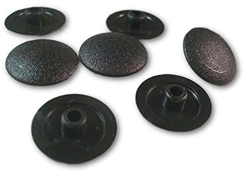 100 Abdeckkappen für Innensechskant, SW 3,4,5 mm Kunststoff (13 x 2,9 mm, SW4, Schwarz)