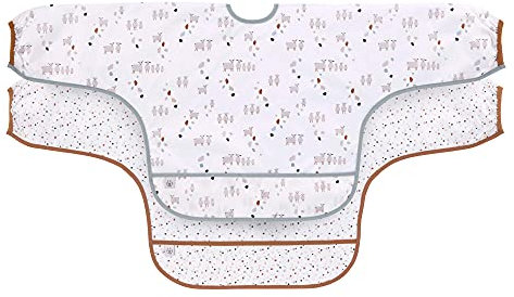 Lässig Bébé Bavoir à manches longues Set 2 pcs. à nouer Protection antichute/Long Sleeve Bib Tiny Farmer Sheep