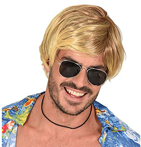 W WIDMANN MILANO Party Fashion 02460 - Perücke Surfer-Boy, Blond, Kunsthaar, Strand-, Beach-Party, Mottoparty, Karneval