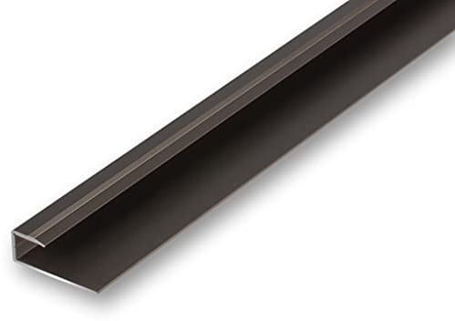NALine® Einschubprofil für Hartböden von 7-9 mm Belagstärke 1500 mm lang bronzefarben Abschlussprofil Endprofil Einfassprofil für Hartböden U-Profil