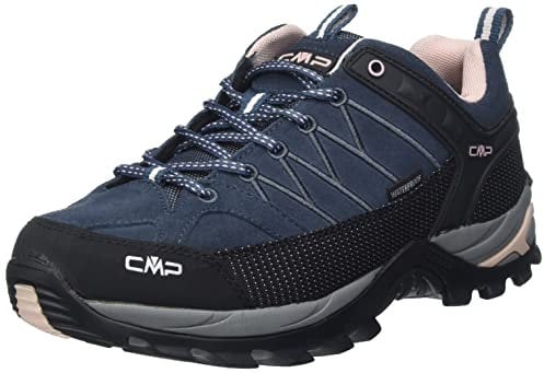 CMP Rigel Low Wmn Trekking Shoes Wp Damen Wanderschuhe, Asphalt Anthracite Rose, 39 EU