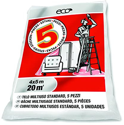 Nespoli D0990050 Lot de 5 bâches couvre-tout 4 x 5 m