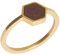 Kerbholz - Holzschmuck Damen - Hexa Ring Gold - dünner Damen Schmuck Ring in gold - Edelstahlring mit echtem Holz - Schmuck Geschenk für Frauen(Gold, XS)
