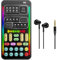 sktome Changeur de voix portable, carte son i9 de 2e génération, panneau sonore Cool Lights – Disguiser/modulateur vocal pour PS4/PS5/Xbox One/PC/téléphone/ordinateurs portables avec fonctions vocales