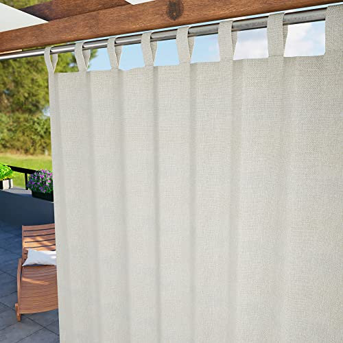 Byour3 - Toldos Exterior con Transeúntes A Caída Impermeable Anti-Moho Cortinas Gazebo Opaca Parasoles Laterales con Ojales Hecho de Tela Protección UV Balcon Terraza (Marfil Natural, A.250 x 285 L.)