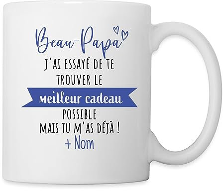 Spreadshirt Meilleur Cadeau C’est Moi Beau-Papa Fête Des Pères Personnalisé Humour Personnalisable Mug Blanc, taille unique, blanc